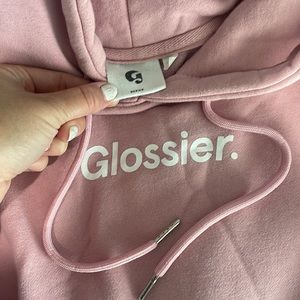 Pink Glossier hoodie